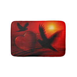 Harten en duiven badmat