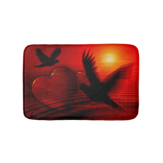 Harten en duiven badmat (Voorkant)