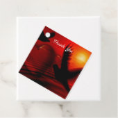 Harten en duiven bedankjes labels (In situ)