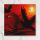 Harten en duiven bedankjes labels (Achterkant)