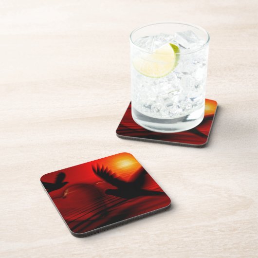 Harten en duiven bier onderzetter (Rechterzijde)