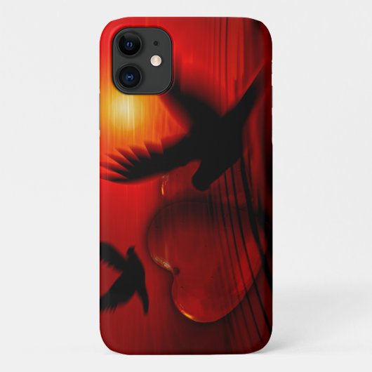 Harten en duiven Case-Mate iPhone case (Achterkant)