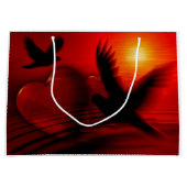 Harten en duiven groot cadeauzakje (Voorkant)