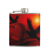 Harten en duiven heupfles (Voorkant)