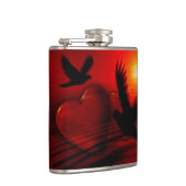 Harten en duiven heupfles (Rechts)