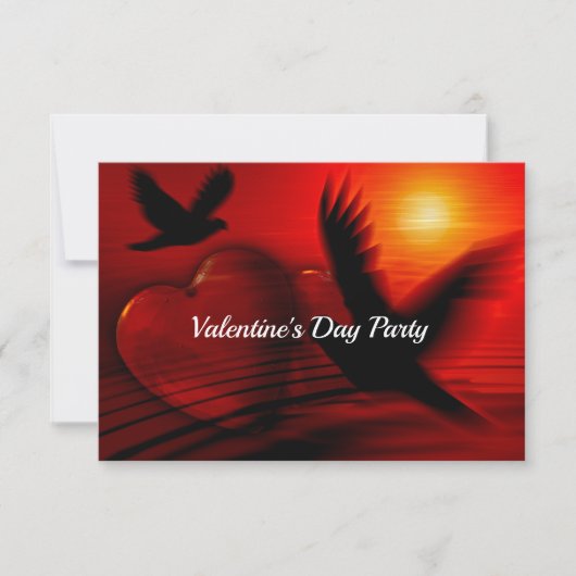 Harten en duiven kaart (Voorkant)