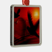 Harten en duiven metalen ornament (Rechts)