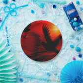 Harten en duiven papieren bordje (Feest)