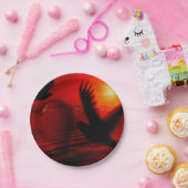 Harten en duiven papieren bordje (Feest)