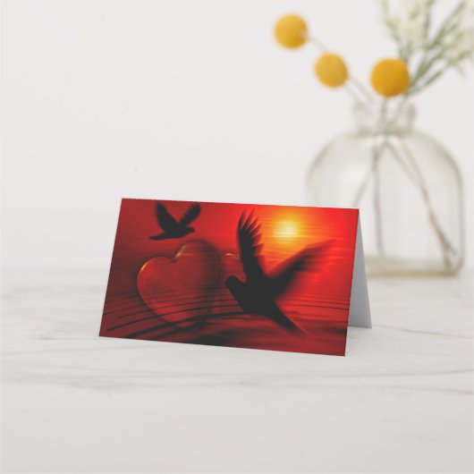 Harten en duiven plaatskaartje (Achterkant)