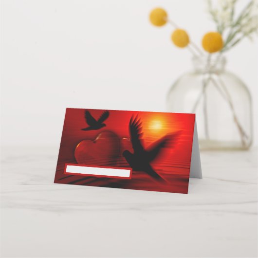 Harten en duiven plaatskaartje (Voorkant)