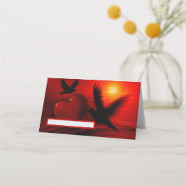 Harten en duiven plaatskaartje