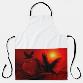 Harten en duiven schort