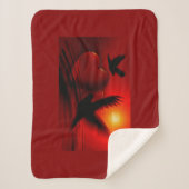 Harten en duiven sherpa deken (Voorkant)