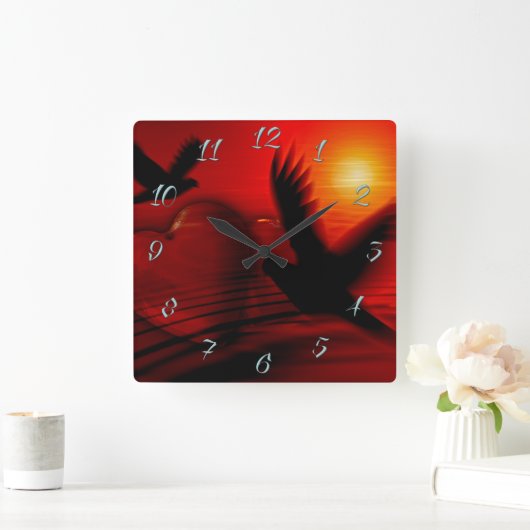 Harten en duiven vierkante klok (Huis)