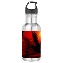 Harten en duiven waterfles 