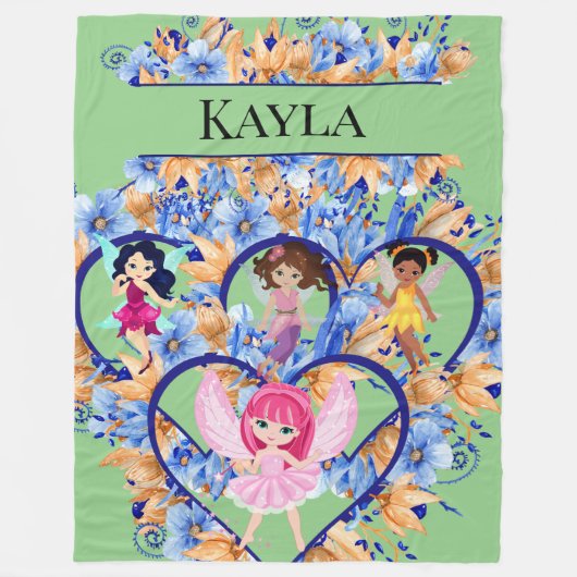 Harten en feesten Vliegtuigbak Fleece Deken (Voorkant)