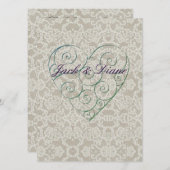 Harten en gezicht save the date (Voorkant / Achterkant)