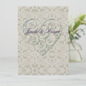 Harten en gezicht save the date (Staand voorkant)