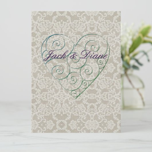 Harten en gezicht save the date (Staand voorkant)