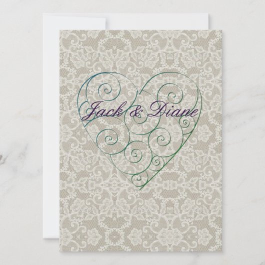 Harten en gezicht save the date (Voorkant)