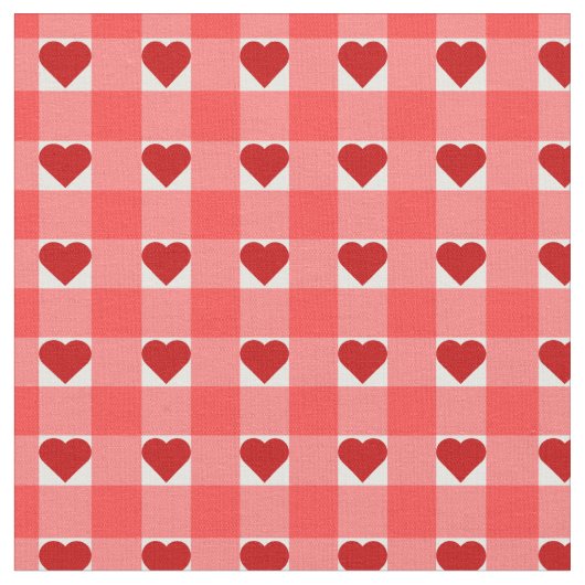 Harten en Gingham Stof (Close Up)