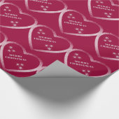 Harten en glitter cadeaupapier (Hoek)