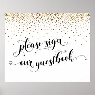 Harten en goud Log in bij ons gebarentaal voor bez Poster