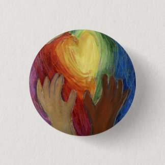 Harten en handen Diversiteit Hart de Button van de