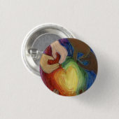 Harten en handen Diversiteit Hart de Speld van de  Ronde Button 3,2 Cm (Voorkant /achterkant)