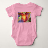 Harten en handen liefdesdiversiteit Kunst aangepas Romper (Achterkant)