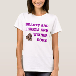 Harten en harten en zeukenhonden t-shirt