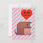 Harten en honden met een paar Valentijnen kaart (Voorkant)