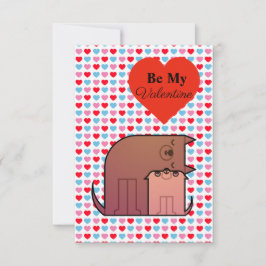 Harten en honden met een paar Valentijnen kaart