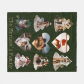 Harten en Kerst foto Fleece Deken (Voorkant (Horizontaal))