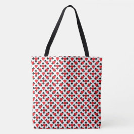 Harten en Klaveren patroon Tote Bag
