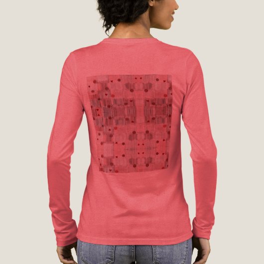 Harten en knopen Tri-Blend shirt (Achterkant)