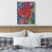 Harten en koala's canvas afdruk (Insitu (Slaapkamer))