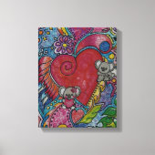 Harten en koala's canvas afdruk (Voorkant)