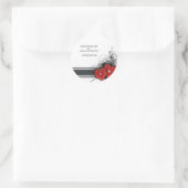 Harten en Krullen Ronde Sticker (Tas)