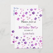 Harten en kubussen - uitnodiging op zaterdag (Voorkant / Achterkant)