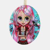 Harten en kussens kotsen grote ogen airy Doll Keramisch Ornament (Rechts)