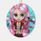 Harten en kussens kotsen grote ogen airy Doll Keramisch Ornament (Links)