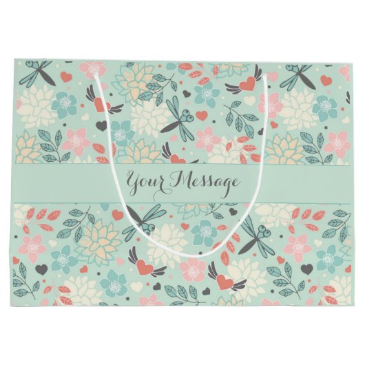 Harten en libellen  flora groot cadeauzakje (Achterkant)