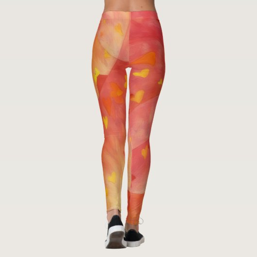 Harten en liefde Artsy Leggings (Achterkant)