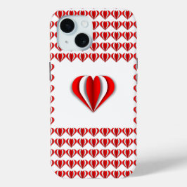 Harten en liefde iPhone 15 case