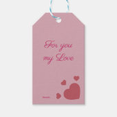 Harten en liefde op roze Gift Label Cadeaulabel (Voorkant)