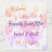 Harten en Liefde Wijnlabel Wijn Etiket (Enkel label)