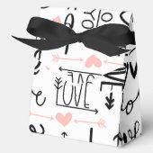 Harten en liefdesboodschappen geven de voorkeur aa bedankdoosjes (Voorkant)