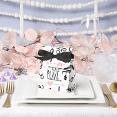 Harten en liefdesboodschappen geven de voorkeur aa bedankdoosjes